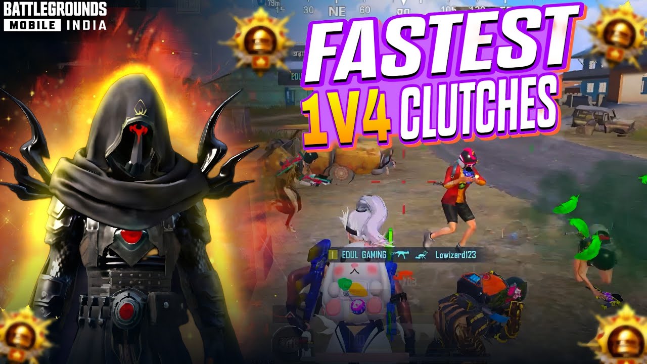 Fastest 1V4 Clutches in BGMI 2024! 😈 🔥 [KEYWORDS] - YouTube