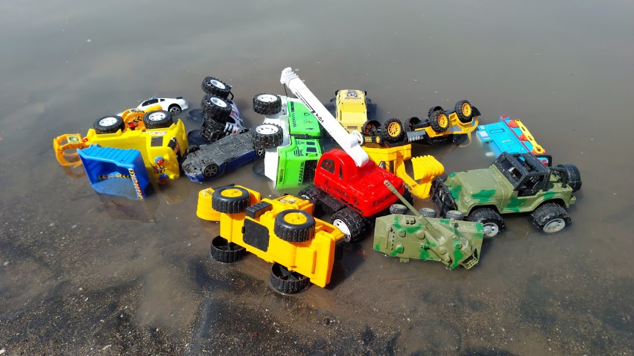 Gadi Wala Cartoon Toys, Train, Bus, Excavator, Tractor, Fire Truck, Dump Truck