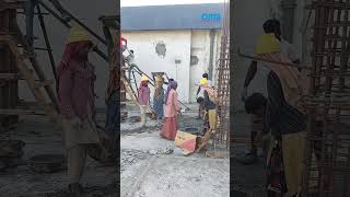 Column Casting #construction #concrete #concretework #constructionchannel #concretelifting #rccwork
