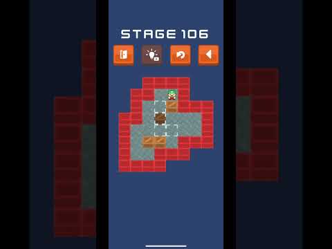 Sokoban Push Puzzle - Stage 106 #game #puzzler #sokoban #puzzlesolving #gameplay #blockpuzzle