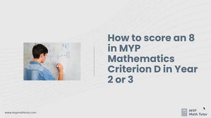 How to score an 8 in MYP Mathematics Criterion D (for years 2 and 3)