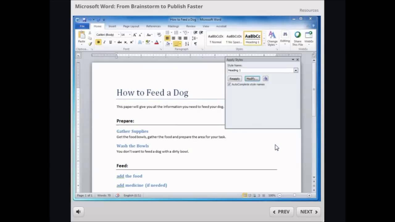 2. Microsoft Word Demo: Formatting with Styles - YouTube