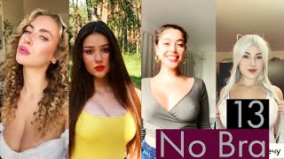 No Bra TikTok Dance Challenge 2020 | Beautiful American Girls | Part 13 Bouncing Bra #Tiktok