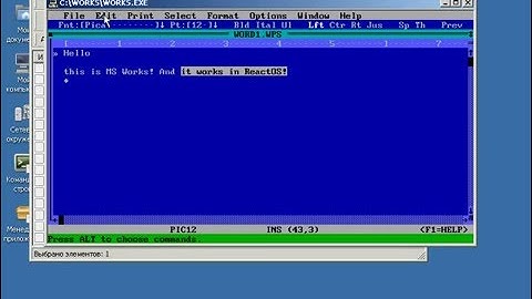 Microsoft Works 3.0 works in  ReactOS 0.4 RC1
