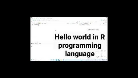 hello world in R programming language