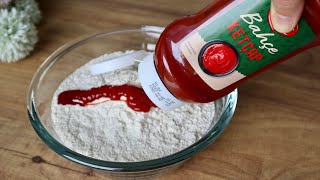 😱 Just ketchup and flour.❗️ 🎈🎈 fluffy like a balloon and amazing.🤤