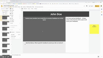 Using Google Slides as a Feedback Template