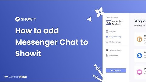 How to add a Messenger Chat to Showit
