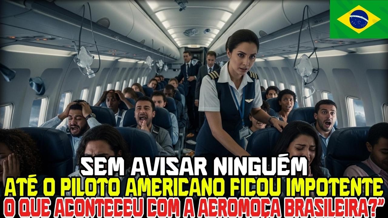 “Sem aviso piloto americano impotente — o choque com a aeromoça brasileira”