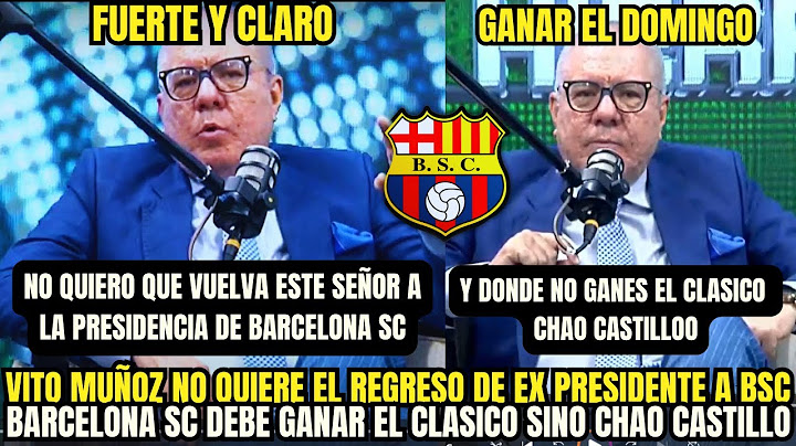 "Vito Muñoz lanza advertencia: Barcelona SC debe ganar el Clásico o Castillo se va"