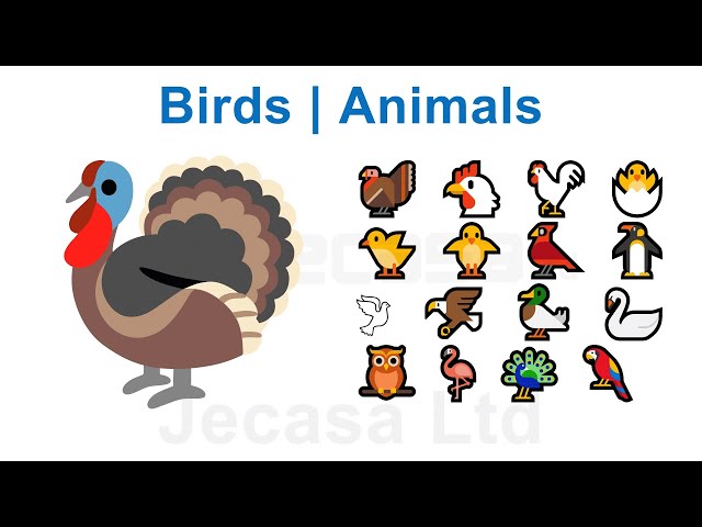 Emoji Meanings Part 13 - Birds | Animals | English Vocabulary class=