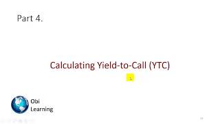 Yield-to-Call on a Bond