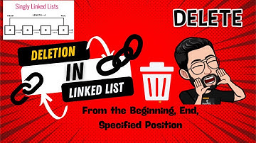 Delete a node from linked list from the beginning, end, specified position  #linkedlist #coding