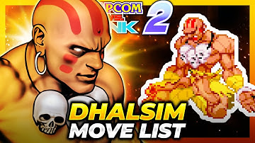 DHALSIM MOVE LIST - Capcom vs. SNK 2: Mark of  the Millenium 2001 (CVS2)