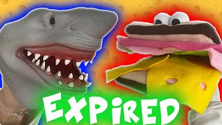 SHARK PUPPET EATS EXPIRED CHEESE!!!!!