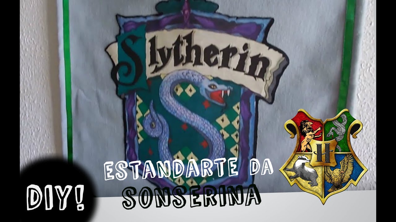 diy faça o estandarte da sua casa de hogwarts estandarte