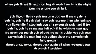 Shenseea - Yuh Lie Lyrics - Money House Riddim - February 2017