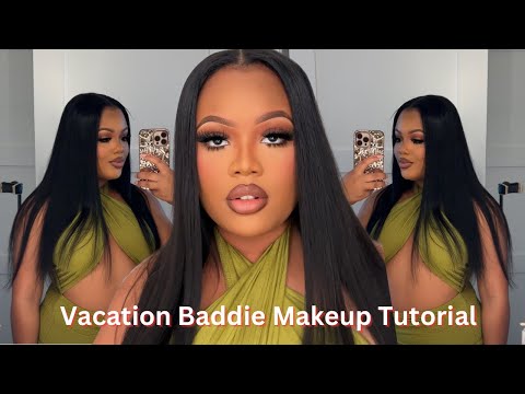 Flawless Vacation Makeup Tutorial 🌸 Long-Lasting Baddie Glam for Your Baecation 💕