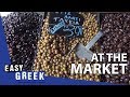 What can you find at a Greek market? | Super Easy Greek 8