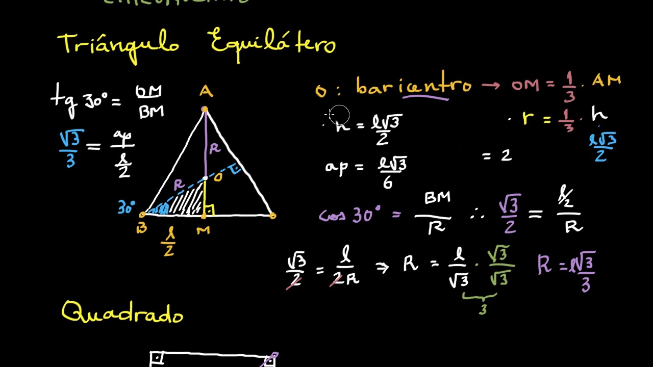 TEO DE PIT: Diagonal de quadrado e alt de triângulo equilátero