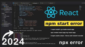 npx create-react-app not working error in Visual Studio Code React JS SOLVED by using 2 ways #react