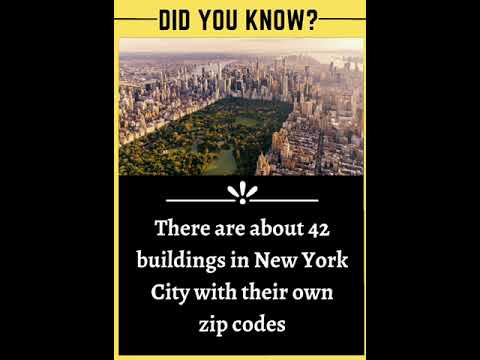 There are about 42 buildings in New York City with their own zip codes