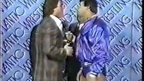 RICKY STEAMBOAT TOUCHES TULLY'S SUIT!  1984