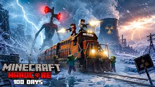 I Survived 100 Days on an Armored Train in a Nuclear Winter in Minecraft Hardcore!