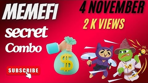 Memefi secret combo 4 November | 4 November memefi secret code | Memefi daily combo | Memefi today