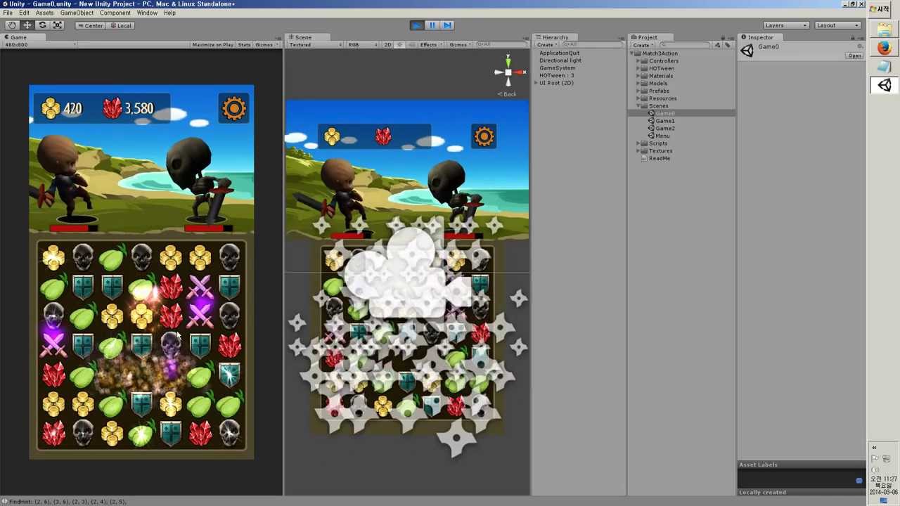 Match-3 Puzzle Game Asset Pack & Unity Background