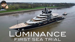 Yacht Project LUMINANCE - first sea trial - Lürssen shipyard