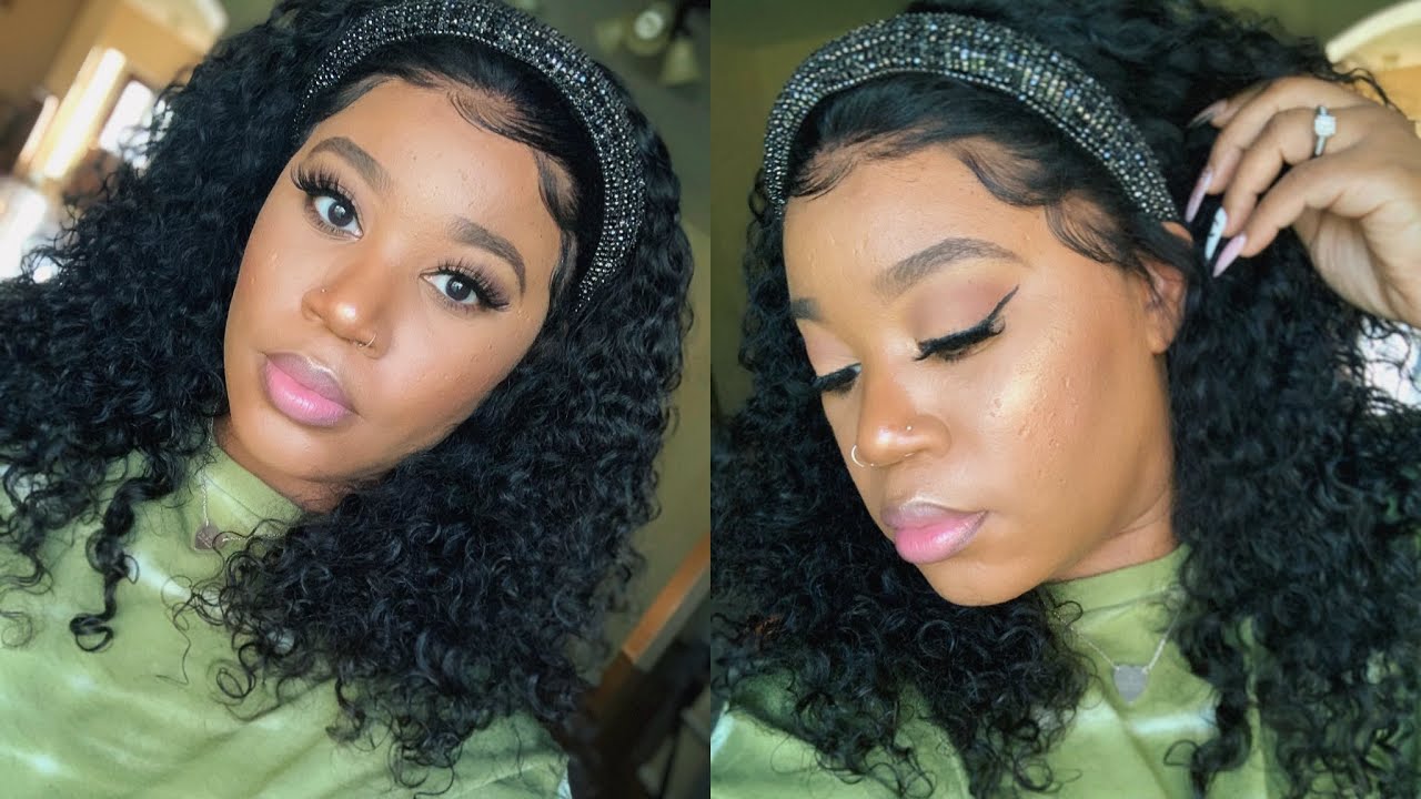 Trendy Jeweled Headbands I 13X6 Mongolian Water Wave Lace Front Wig I CurlyMe