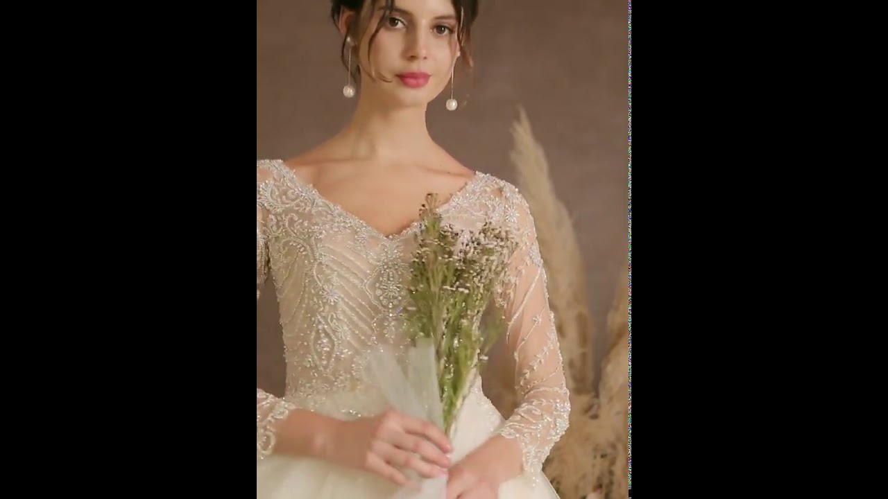Luxury Gorgeous Champagne See Through Bridal Wedding Dresses 2020