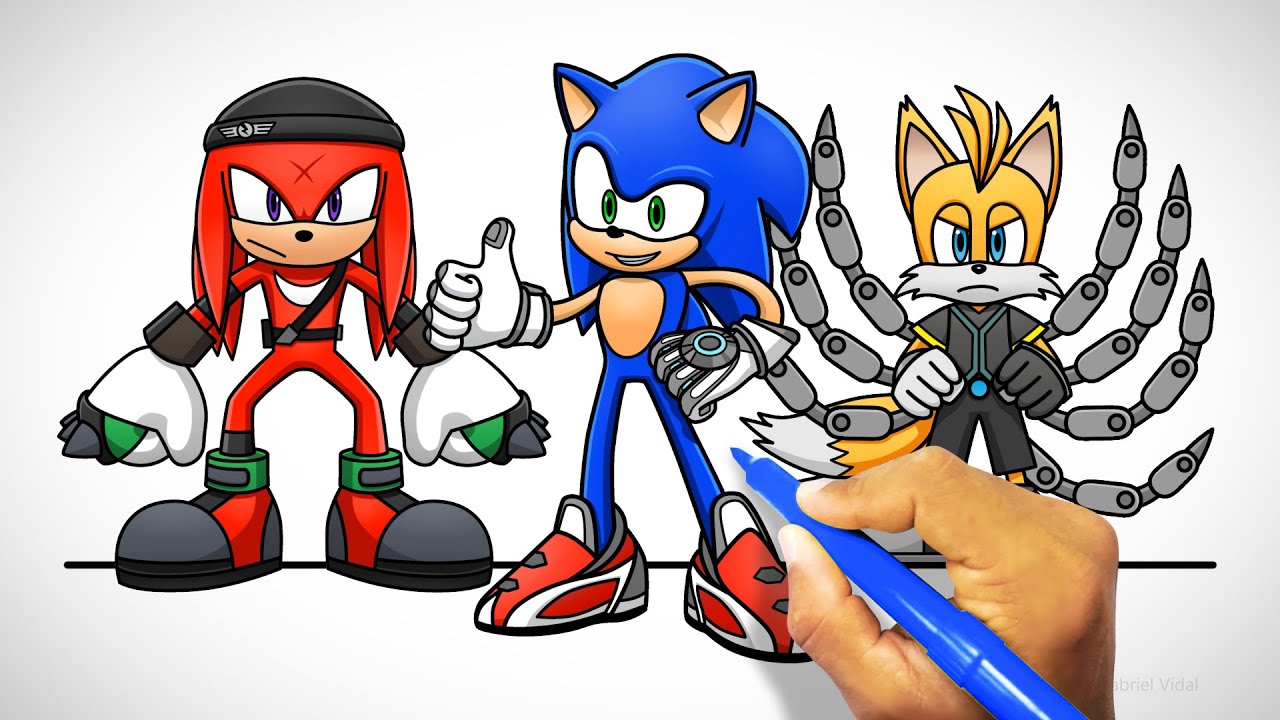 Desenhos que Fiz Numa App de Colorir do Sonic