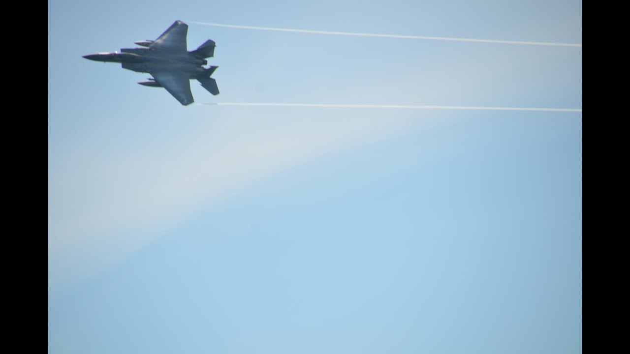 Miami air show breaking sound barrier F-15