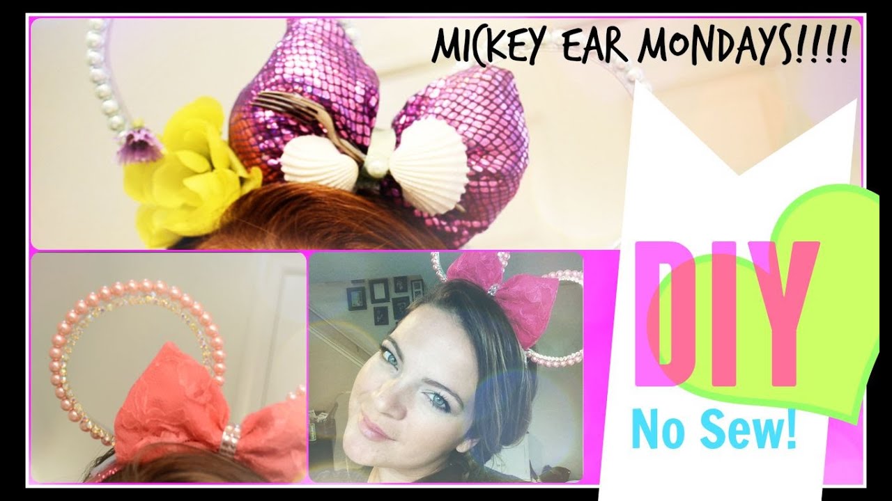 No Sew Princess Pearl Minnie or Mickey Ears
