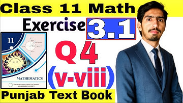 Exercise 3.1 | 11th Class Maths | Chapter 3 | Q4 (v–viii) Absolute Value | Domain & Range | Graph |