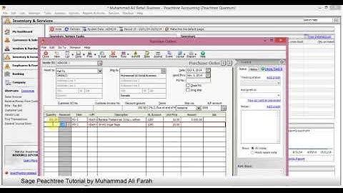 Sage Peachtree  Lesson 14  Creating Purchase Orders   YouTube