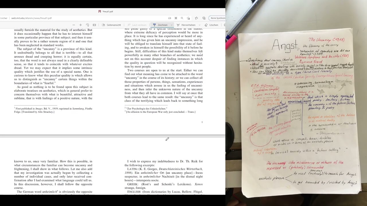 Anxiety - The Uncanny (Freud) - Part 1