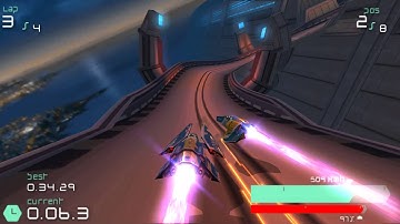 Wipeout Pulse - Campaign Grid 3 - Single Race - Flash Class - Arc Prime White [Sony PSP] [1080p]