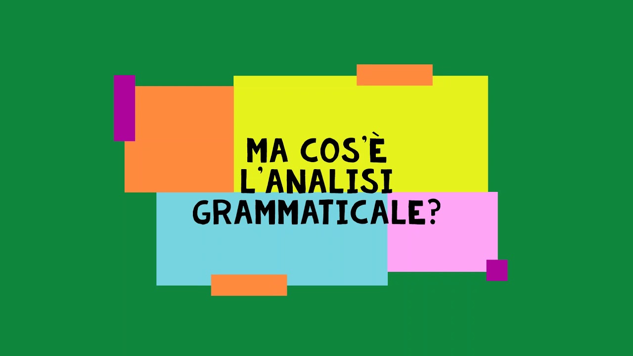 Video Lezione Analisi Grammaticale Youtube