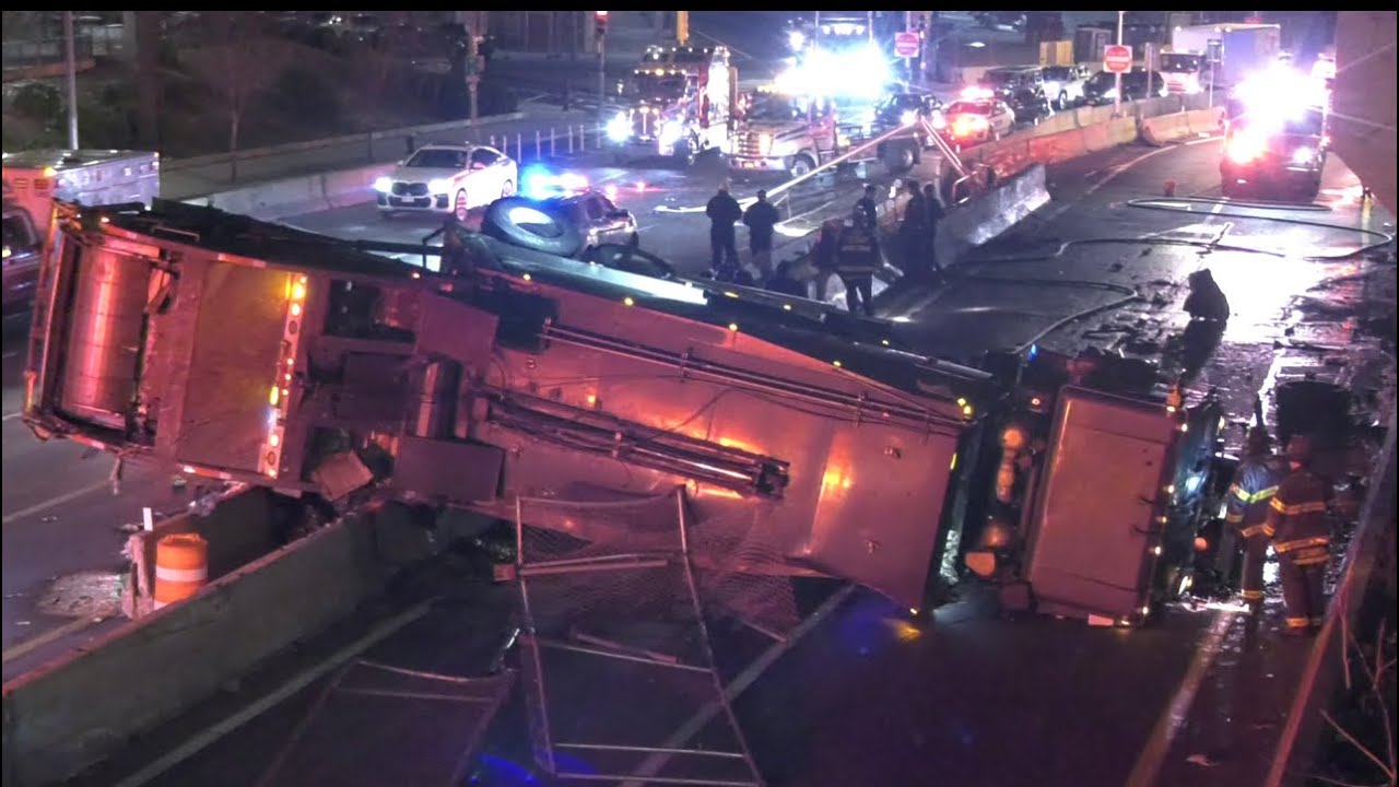 Two injured in Overturned Dump Truck - YouTube