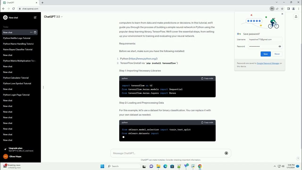python code for neural network - YouTube
