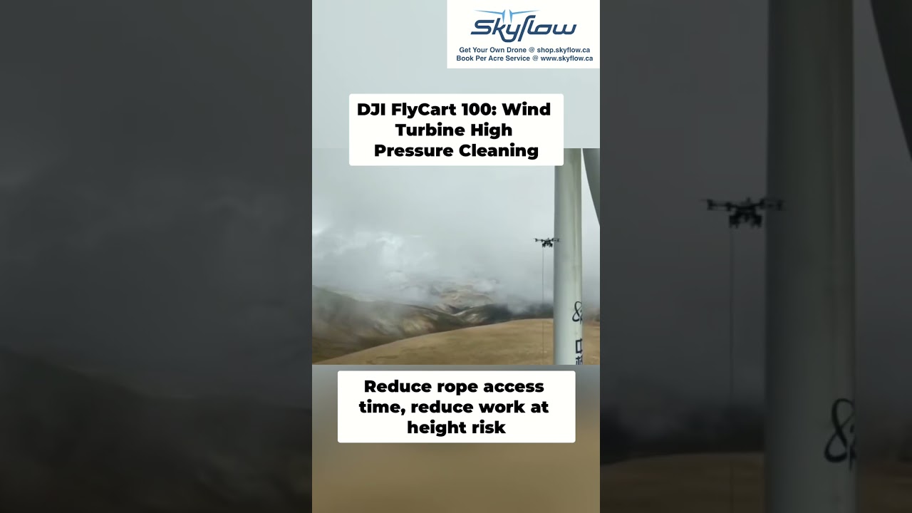 DJI FlyCart 100: Wind Turbine Cleaning Revolution #shorts #DJIFlyCart100 #WindTurbine