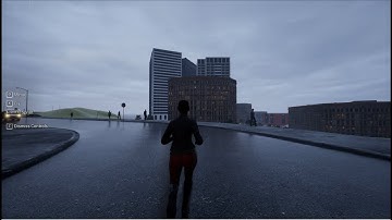 Unreal Engine 5.7 - Testing Rain - Ultra Dynamic Sky & City Sample Template & CityBLD Plugin -  4K