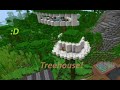 Building a treehouse in Minecraft Creative.