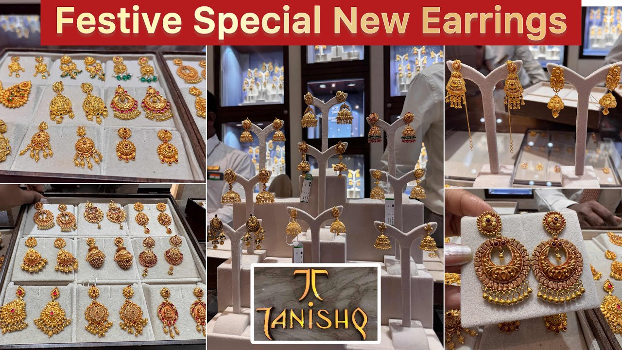 Festive special✨new all types of gold Earrings from Tanishq | Jhumka’s / Chandbali / Drop Earrings 