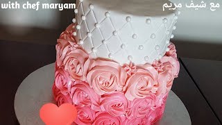 Princess Cake    طريقة تزيين كيك عيد الميلاد للبنات بطريقة سهلة وبسيطة