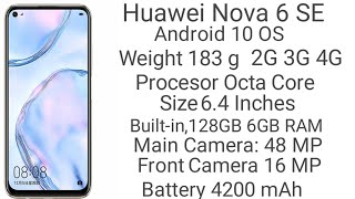 Huawei Nova 6 SE  | Huawei Mobile Price | Huawei Mobile Review