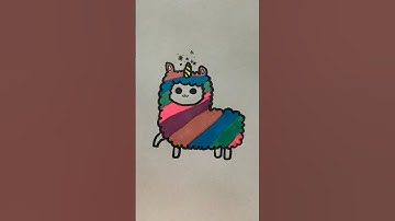 Llama drawing #drawing #satisfying #art #sub #tiktok #diyprojects #shorts